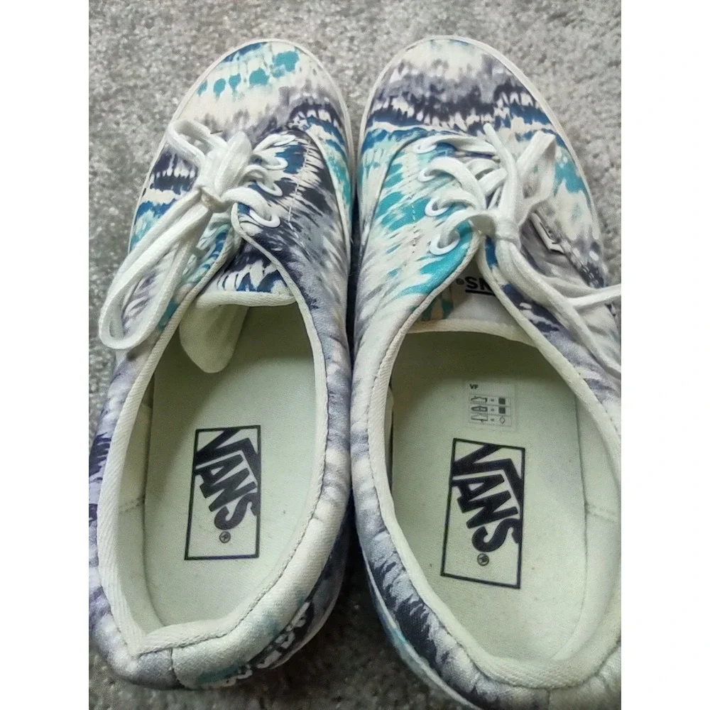 Vans Tye-Dye Blue Women's Shoes‎ Sneakers Size 11 Lace Up